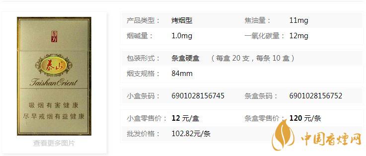 泰山東方硬盒多少錢一盒價格？泰山東方香煙價格表圖2020