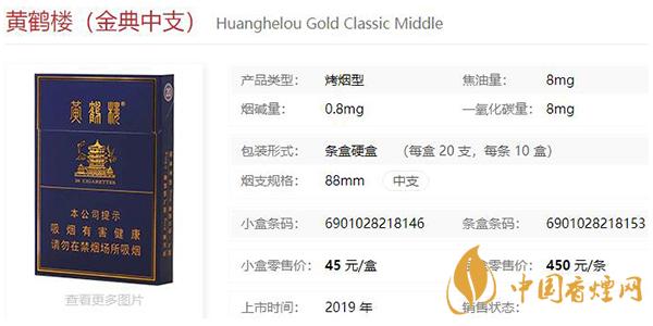 黃鶴樓金典中支多少錢(qián)一盒 黃鶴樓金典中支怎么樣