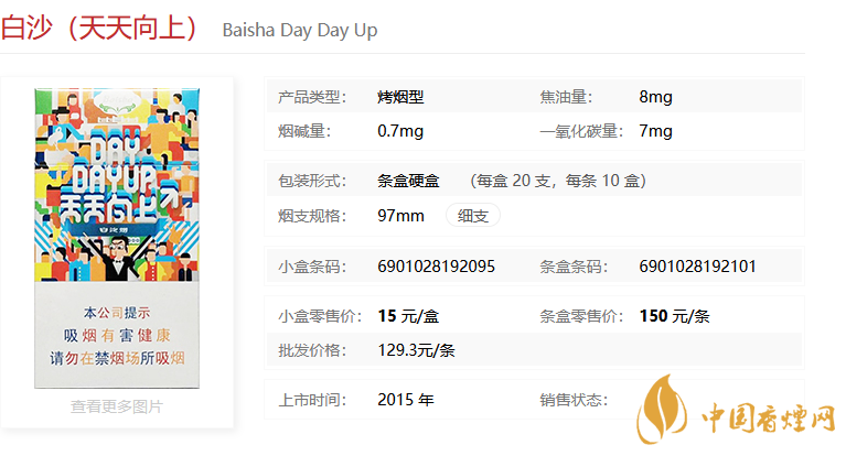 白沙天天向上多少錢一包 白沙天天向上測評(píng)
